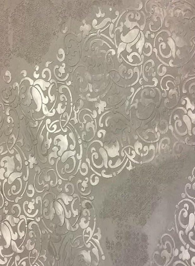 technoart Putty Wall Wall Stencil Pattern, Victorian Scroll Design, 24x36 inch - Image 2